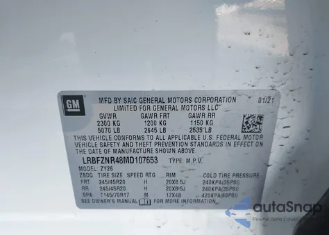 2021 Buick Envision Fwd Essence from USA, damaged, VIN LRBFZNR48MD107653